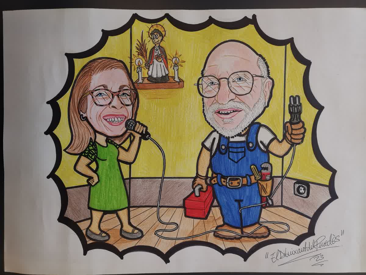Caricatura de parella